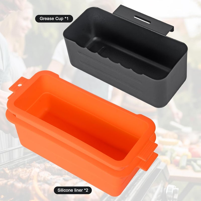 BLELEYLL Grease trap for blackstone，griddle grease catcher/grease cup/drip tray/drip pans for blackstone griddle-17, 22, 28, 30 & 36 inches. - Image 3